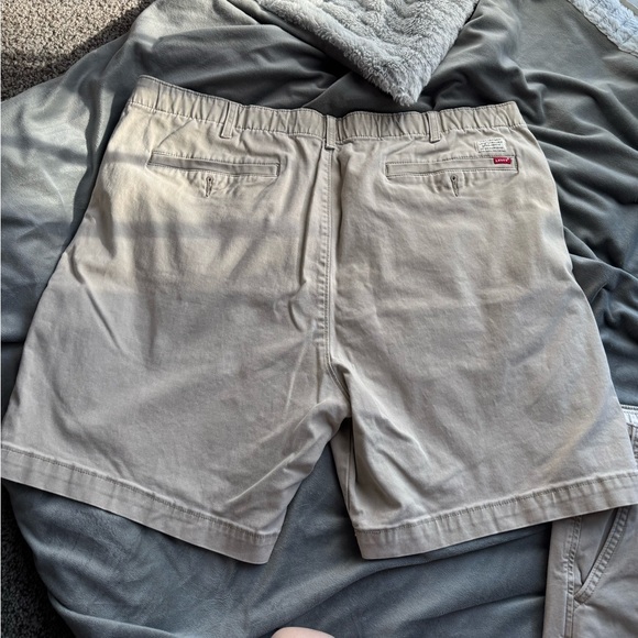 LEVIS XX CHINO EZ Mens Drawstring Elastic Waist Stretch Khaki Shorts- 2 pair - Picture 4 of 6